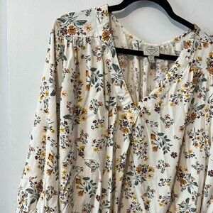 St John Bay Rayon long sleeve Blouse SZ 3X